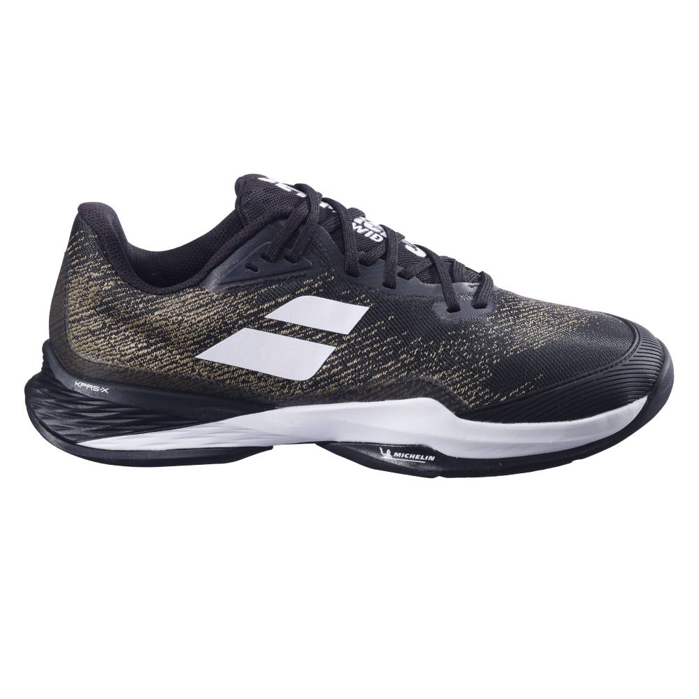 Babolat Jet Mach 3 AC Wide Men's Tennis Shoes - Black/White | Lightweight & Durable Court Shoes for Competitive Play & Training