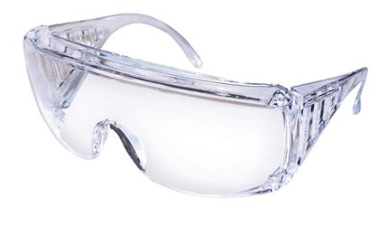 Yukon Clear Uncoated Large Safety Glasses - 12 Pack - ANSI Z87.1 Certified Protective Eyewear for Construction, Woodworking & DIY Projects