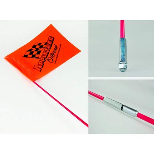 2-Piece Tapered Pink Flag for Dune Buggy - Off-Road Racing Accessories & Dune Buggy Parts - Perfect for Desert Racing, Beach Driving & Off-Road Adventures