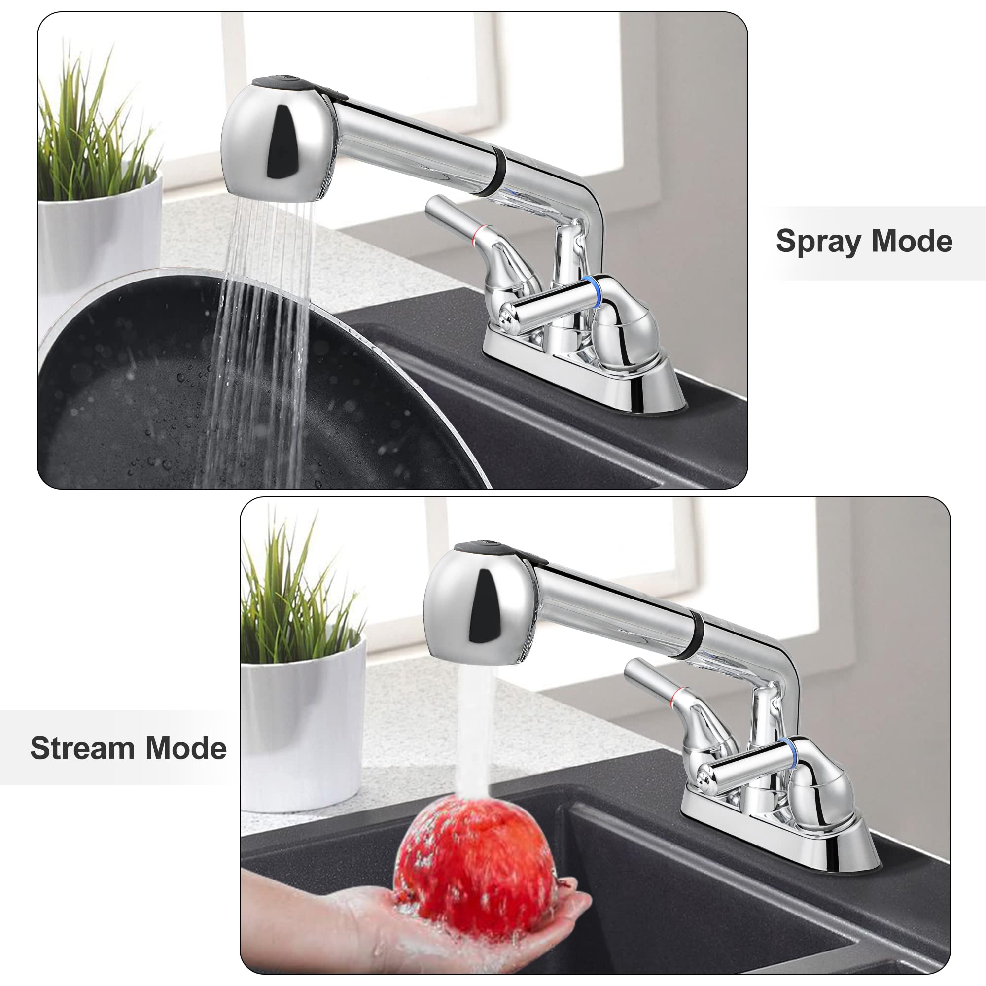 Utility Sink Faucet with Pull-Out Sprayer - 4