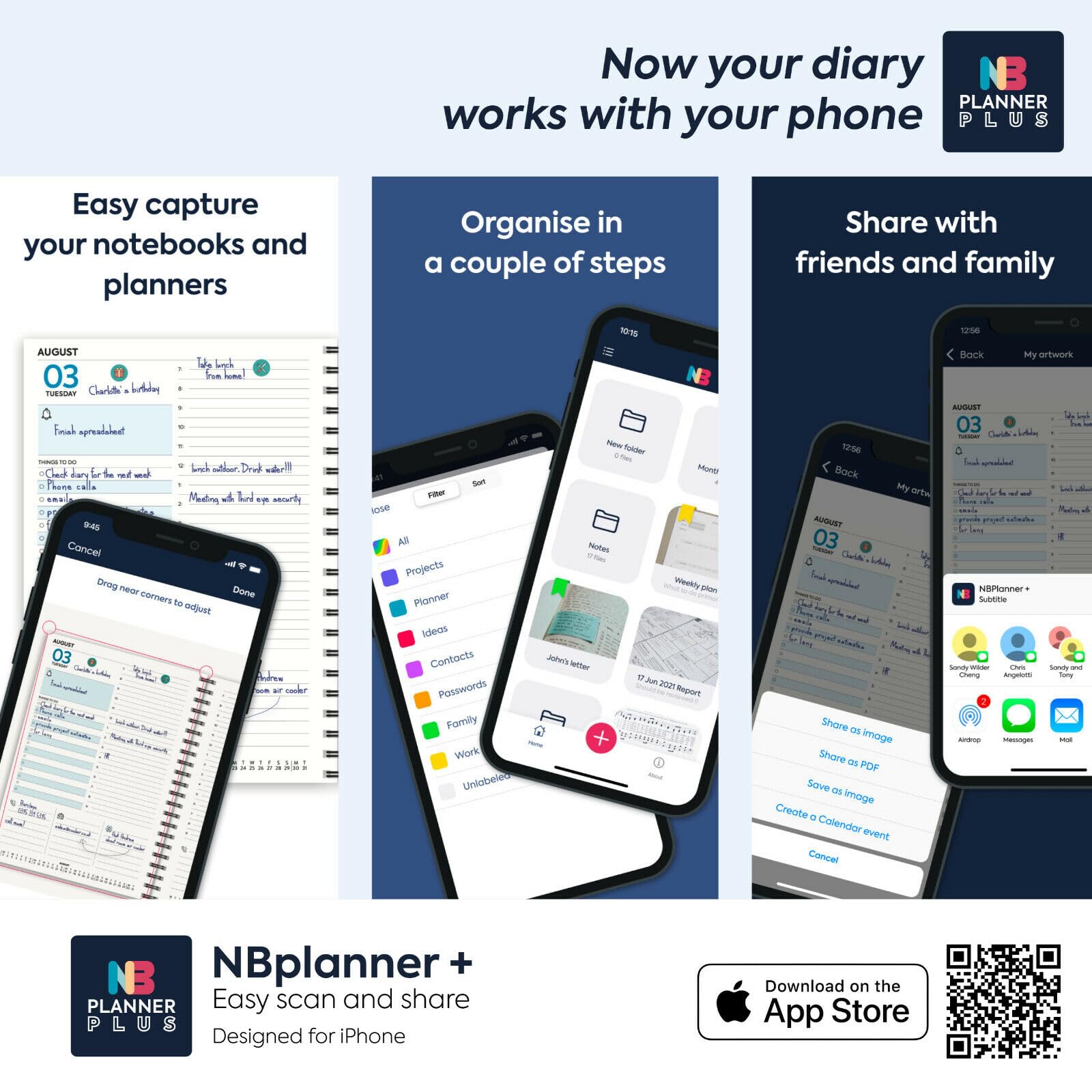 NBplanner 2025 Weekly Planner Refill - 2 Page Per Week Layout, Personal Size Organizer, White Pages, Yearly Calendar | Compatible with Filofax Personal | Perfect for Work, School & Daily Planning