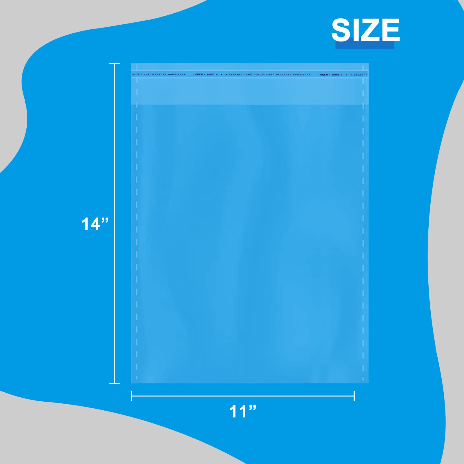 BoxLegend 11x14 Inches Clear Poly Shirt Bags - 200 Count Self-Sealing Clothing Packaging Bags for T-Shirts | Perfect for Small Business, Retail Stores & Online Clothing Sales