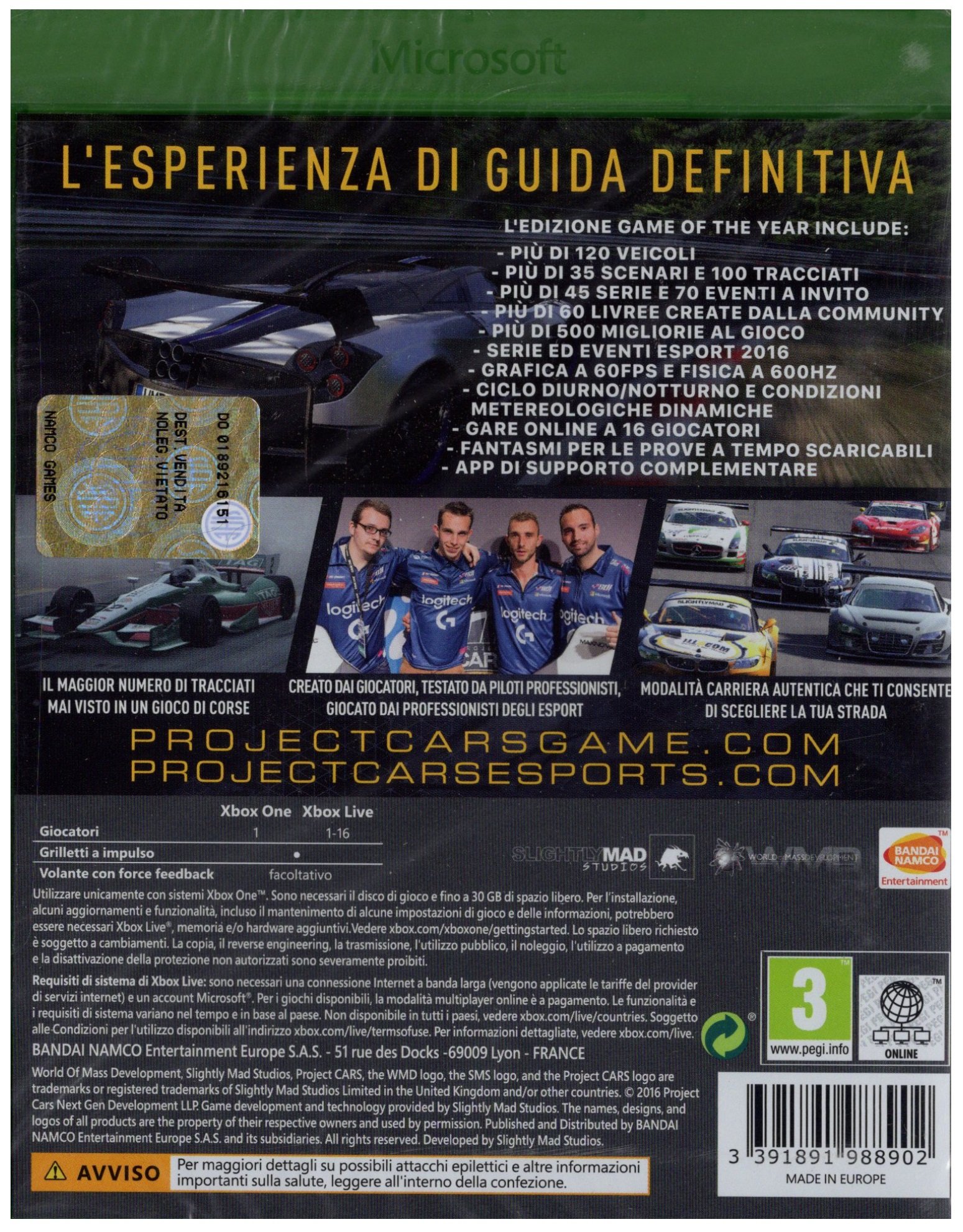 Project Cars - Game of the Year Edition - Xbox One Racing Game - Realistic Simulation for Motorsport Enthusiasts & Living Room Gaming