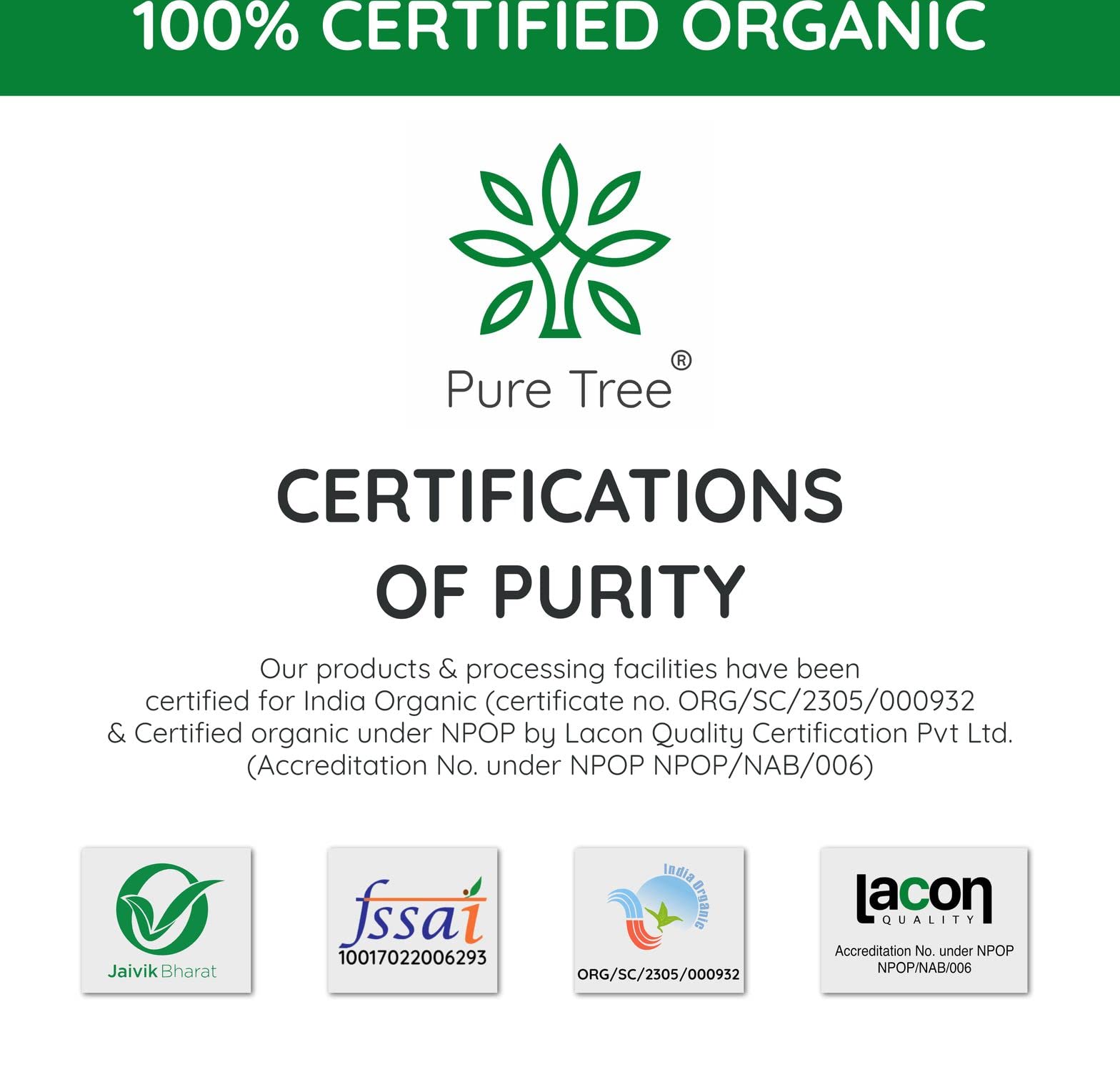 Pure Tree Certified Organic Indrayani Rice (White) - 1800g | Indrani Chawal | Gluten-Free, Low-Calorie & Low Glycemic Raw Rice | Perfect for Weight Loss, Diabetic Diets & Healthy Cooking