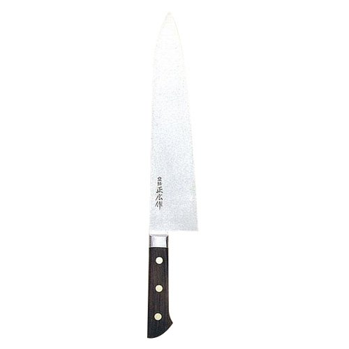 Masahiro 13022 10.6 Inch (270mm) Professional Western Style Chef Knife with Protective Base - Perfect for Slicing, Dicing, and Food Prep in Home Kitchens & Restaurants