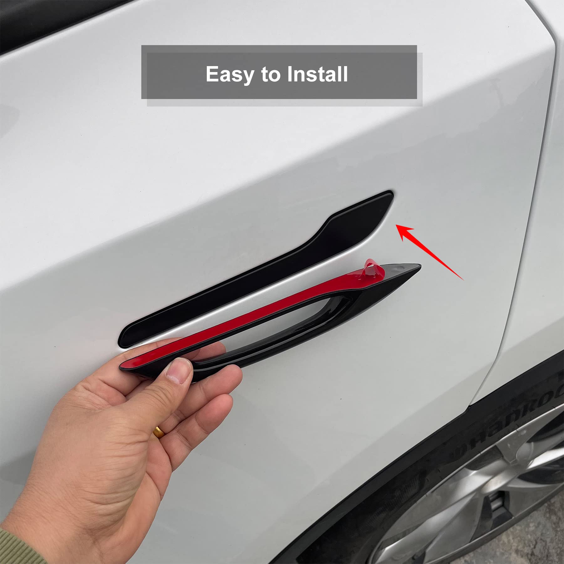 Tesla Model 3 & Y Door Handle Protector Cover (2017-2023) - Anti-Scratch Pull Handle Warp Shield - Perfect for Car Detailing & Door Protection