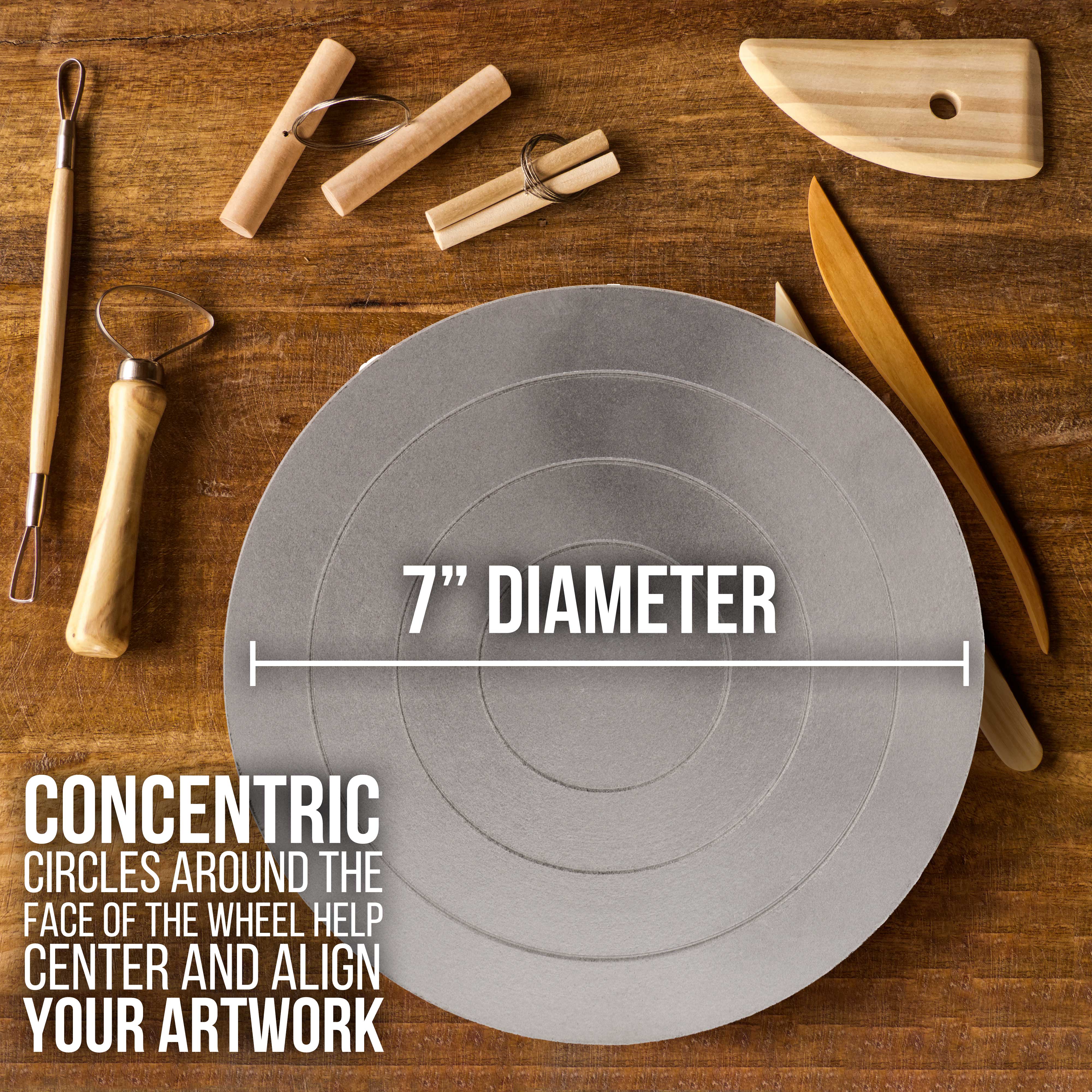 7-Inch Heavy Duty All Metal Sculpting Wheel with Ball Bearing Turntable - Perfect for Pottery, Ceramics & Clay Art Projects