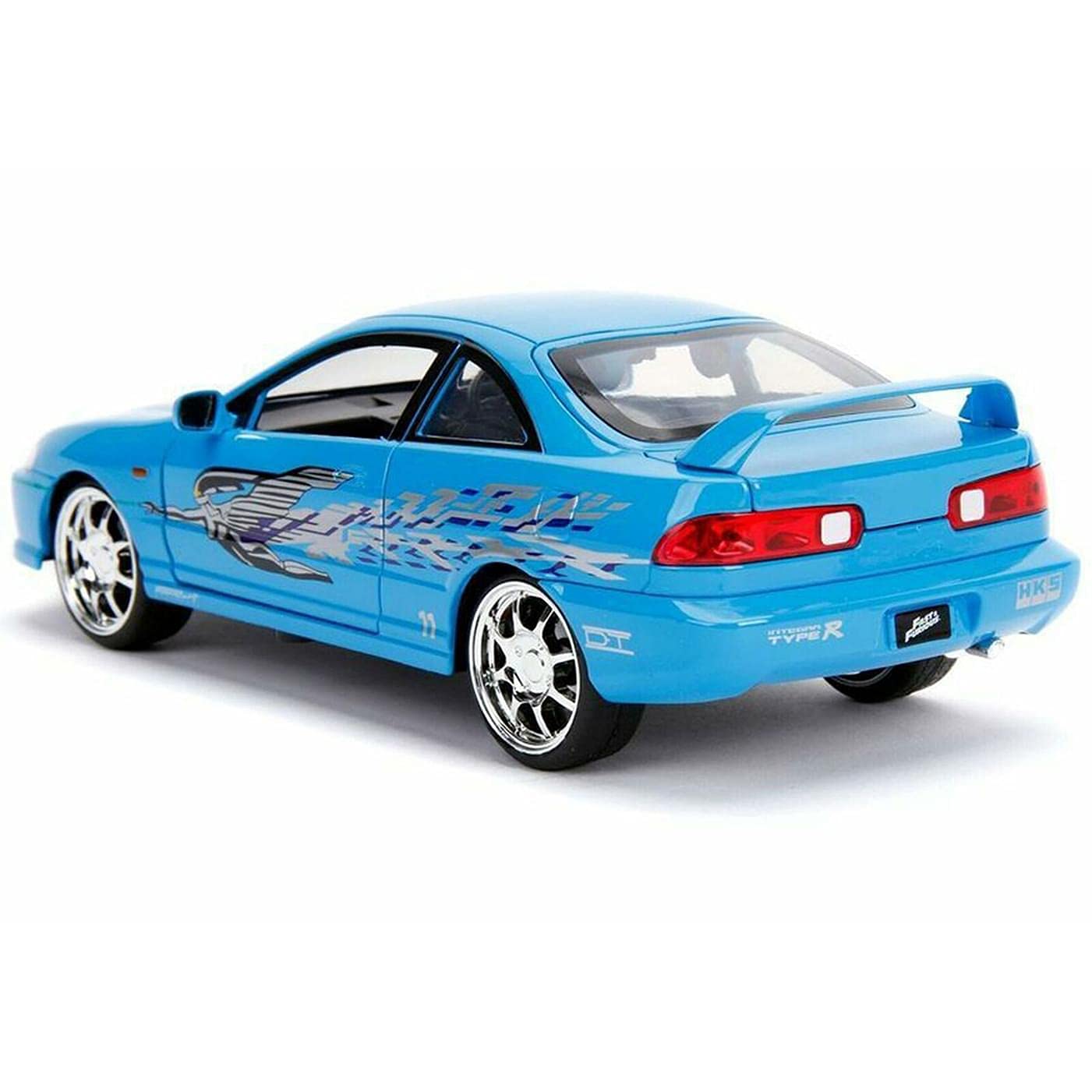 Jada Toys Fast & Furious 1:24 Scale Mia's Acura Integra Type-R Die-cast Model Car - Collectible Blue Replica for Kids & Adults - Perfect for Movie Fans, Display & Play