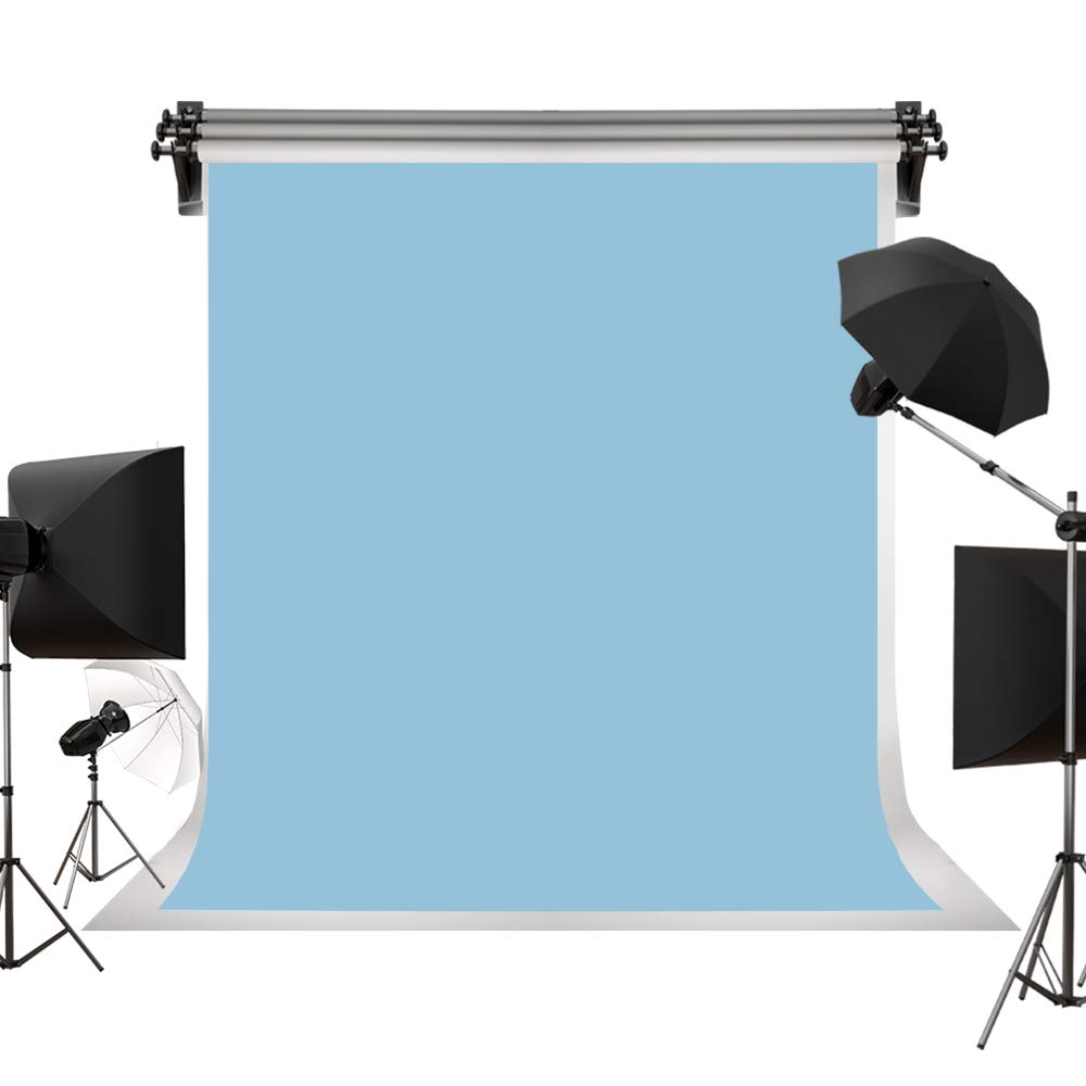 10-12ft Light Blue Backdrop for Portrait & Headshot Photography - Studio & Photo Booth Use