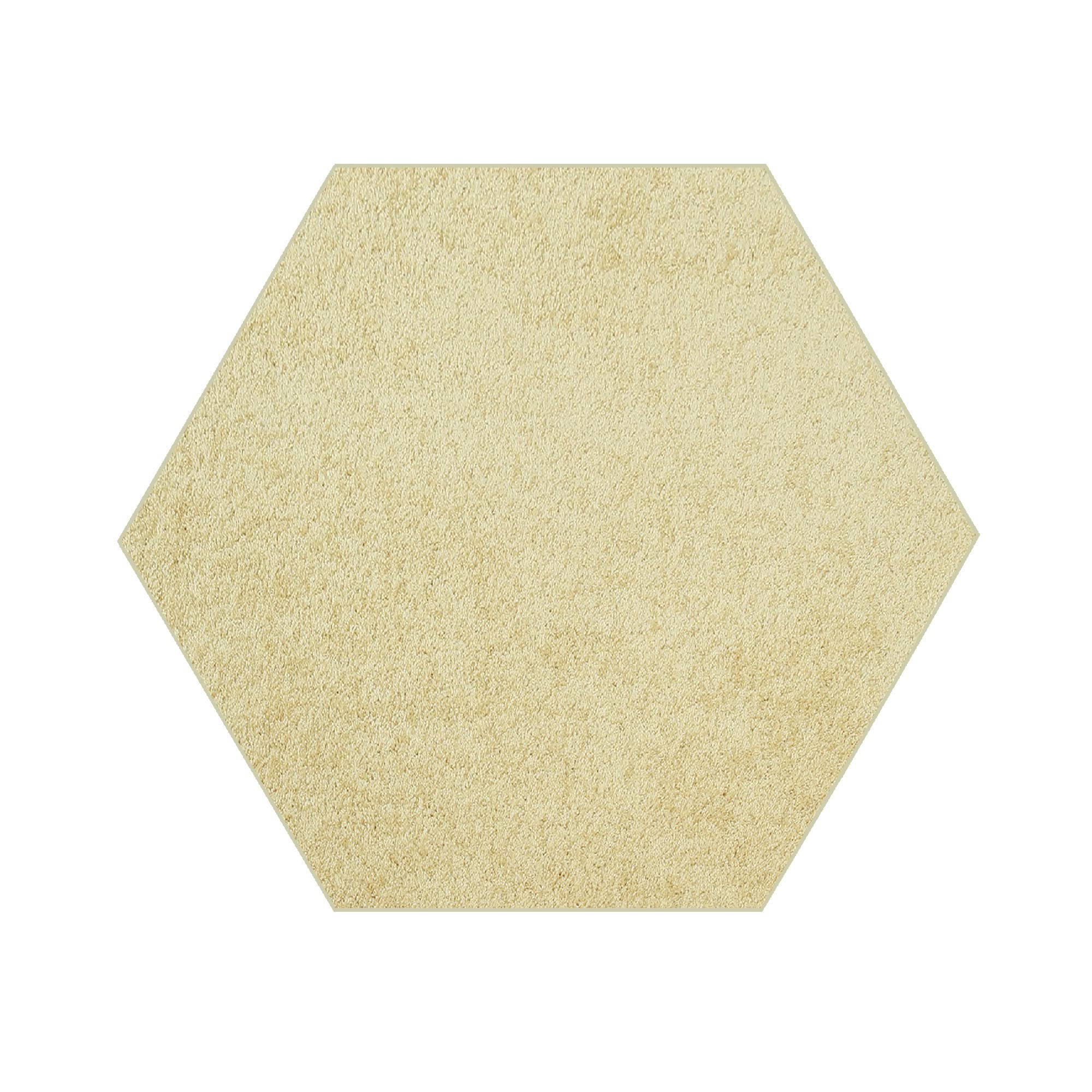 Modern Plush Solid Yellow Hexagon Area Rug 4' - USA Made, Pet & Kid Friendly, Non-Slip - Perfect for Living Rooms, Nursery, Weddings & Events