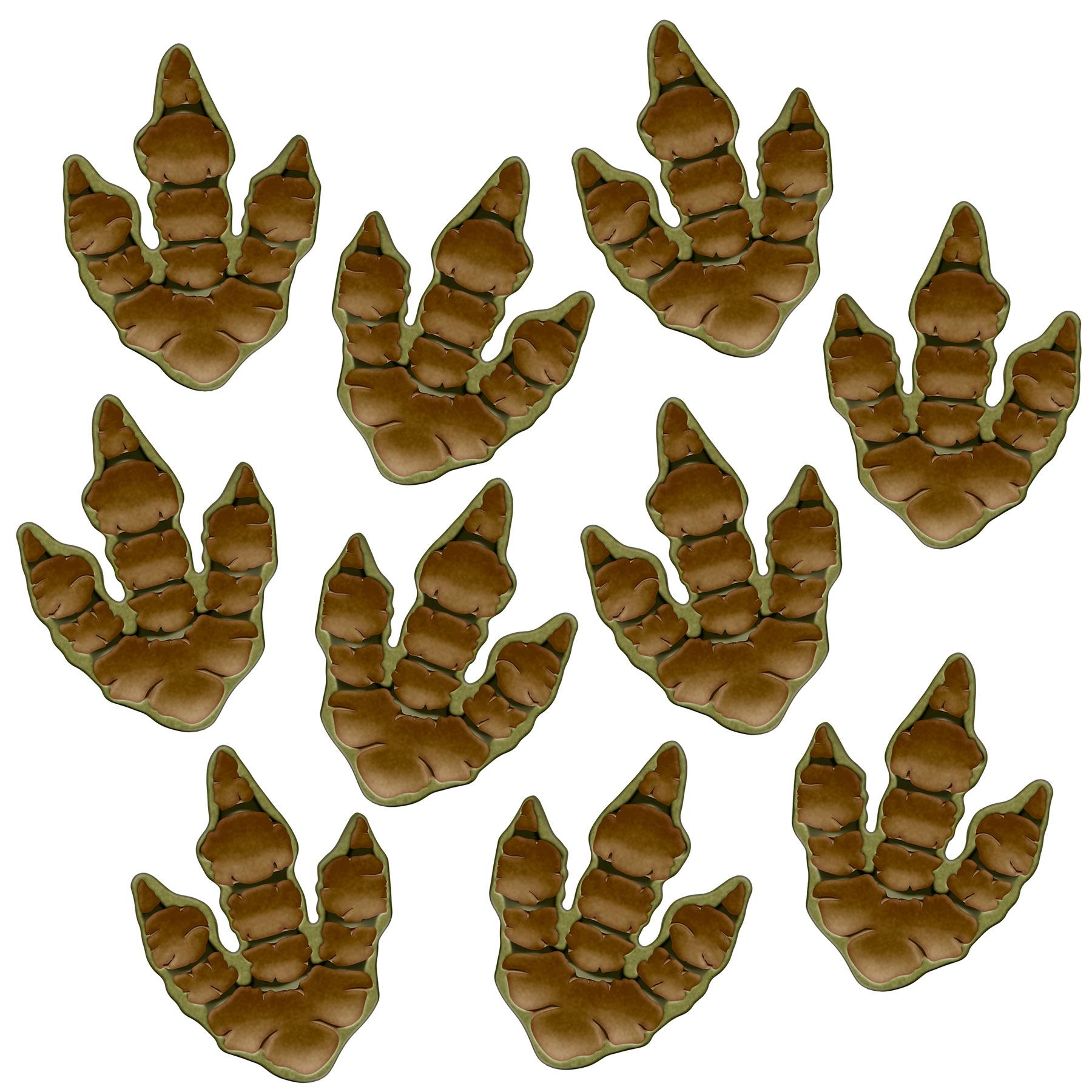 12 Pack Beistle Dinosaur Tracks Peel & Place Cling Sheets - Dinosaur Party Decorations for Walls & Windows - Perfect for Kids Birthday Parties, Classroom Decor & Jurassic Themed Events