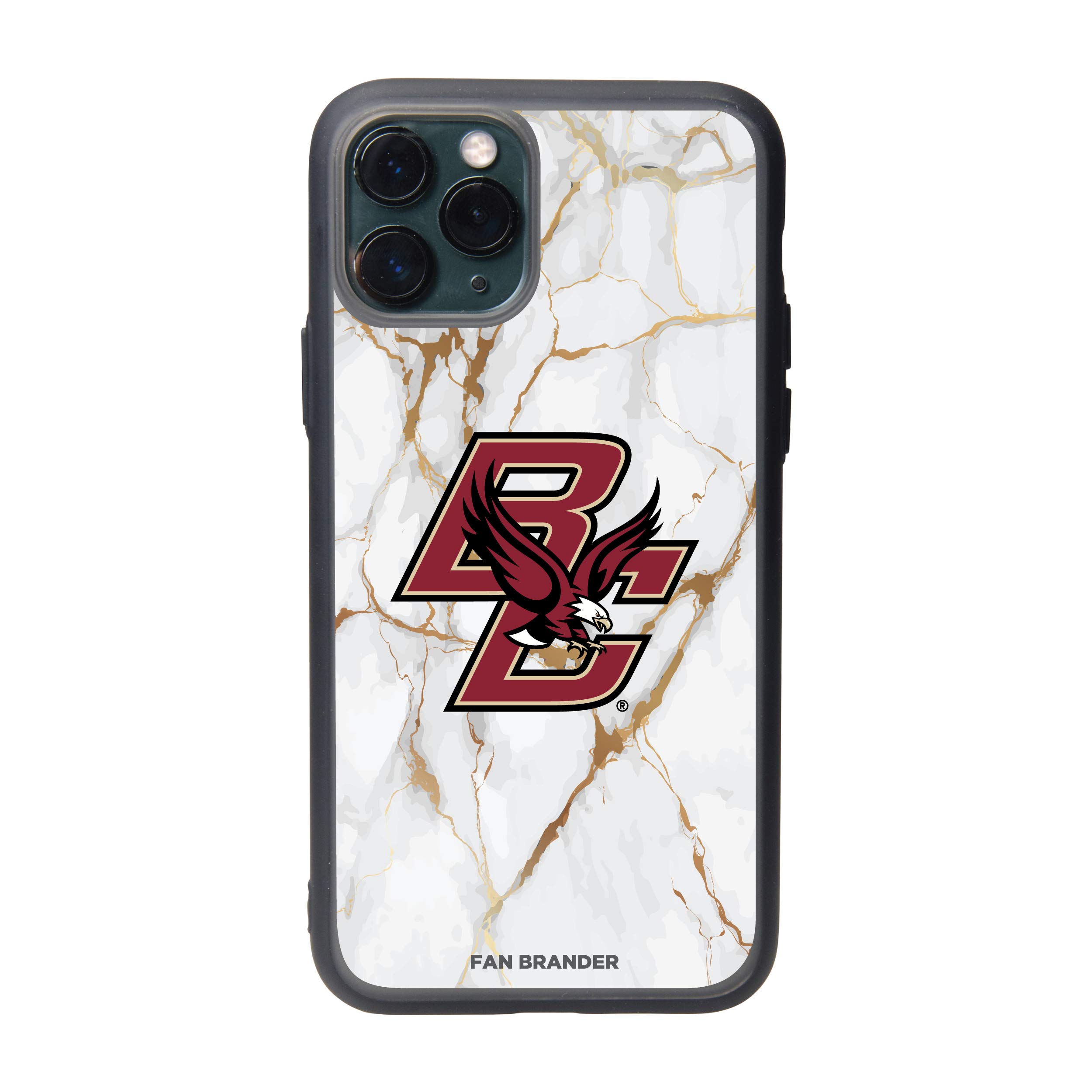 NCAA Team Logo Phone Case with White Marble Design - Compatible with Apple iPhone 14/13/12/11/X - Durable Protective Cover for College Sports Fans & Daily Use