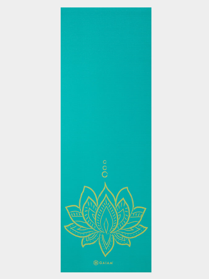 Premium Reversible Lotus Yoga Mat 6mm - Non-Slip Eco-Friendly Exercise Mat for Yoga, Pilates & Meditation - Home & Studio Use