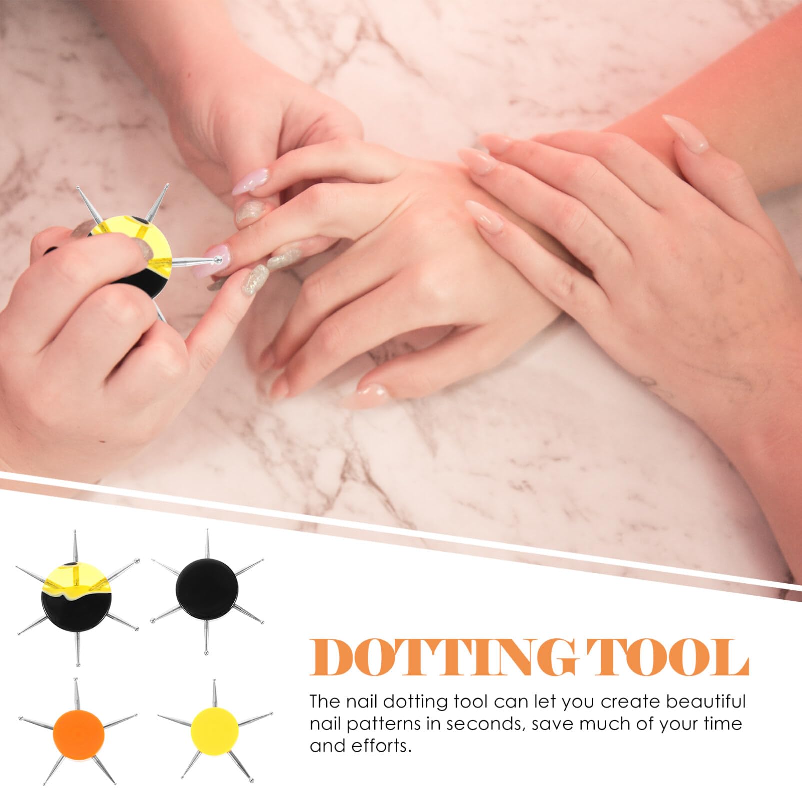 4pcs Circular Dotting Tool Set - Professional Nail Art Dotting Pen for Acrylic, Manicure & Flower Design | Perfect for DIY Nail Art, Salon Use & Creative Dot Painting