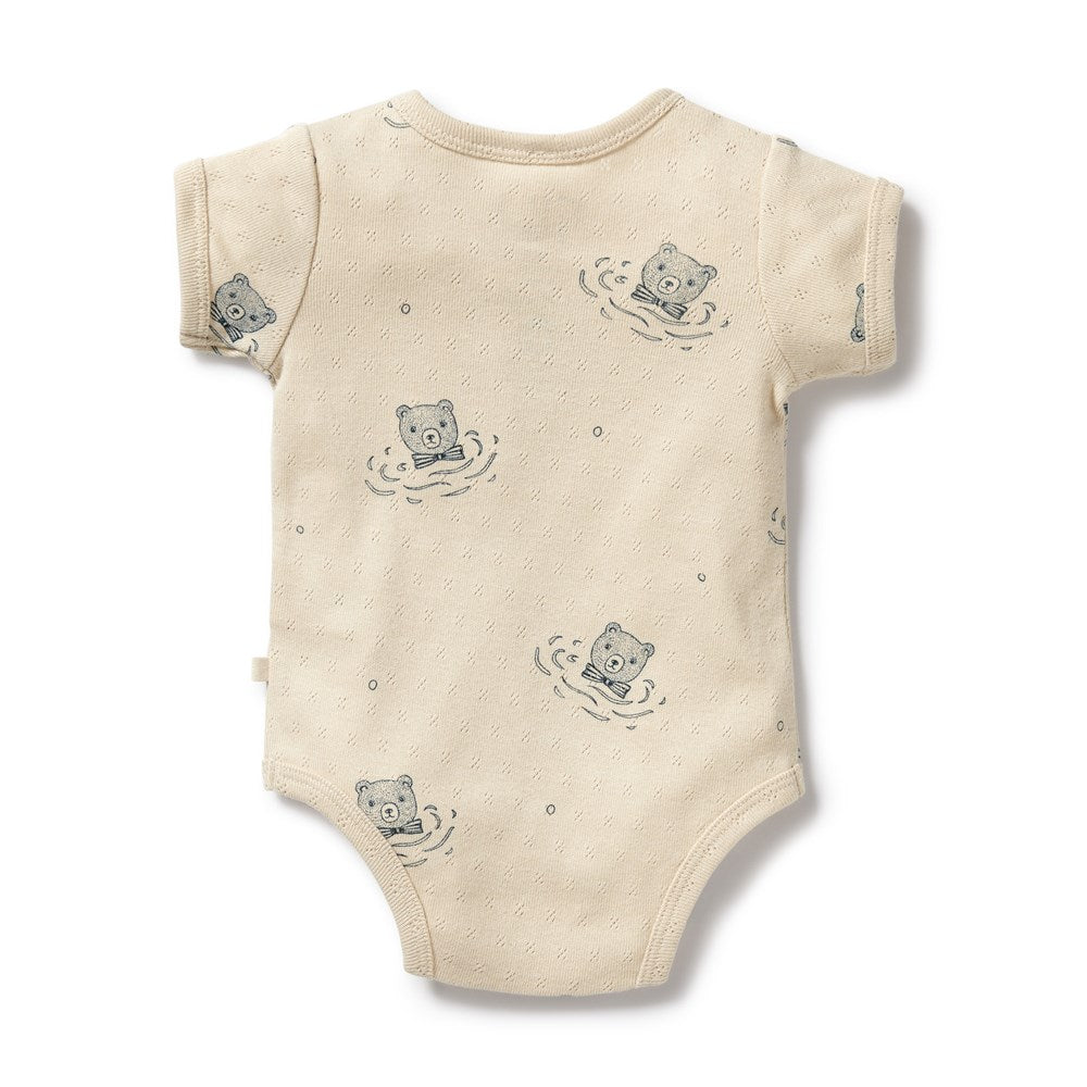 Little Bear Organic Pointelle Bodysuit - Soft Cotton Baby Onesie for Newborns & Infants | Perfect for Everyday Wear, Playtime & Photo Shoots