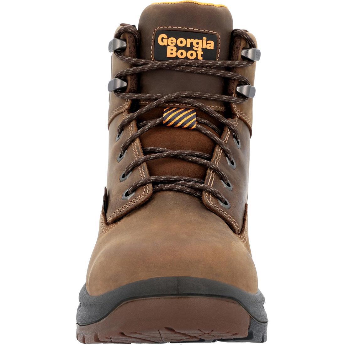 OT Alloy Toe Waterproof Work Boots for Men - Steel Toe Safety Shoes with Slip Resistant Outsole - Ideal for Construction, Warehouse & Outdoor Work