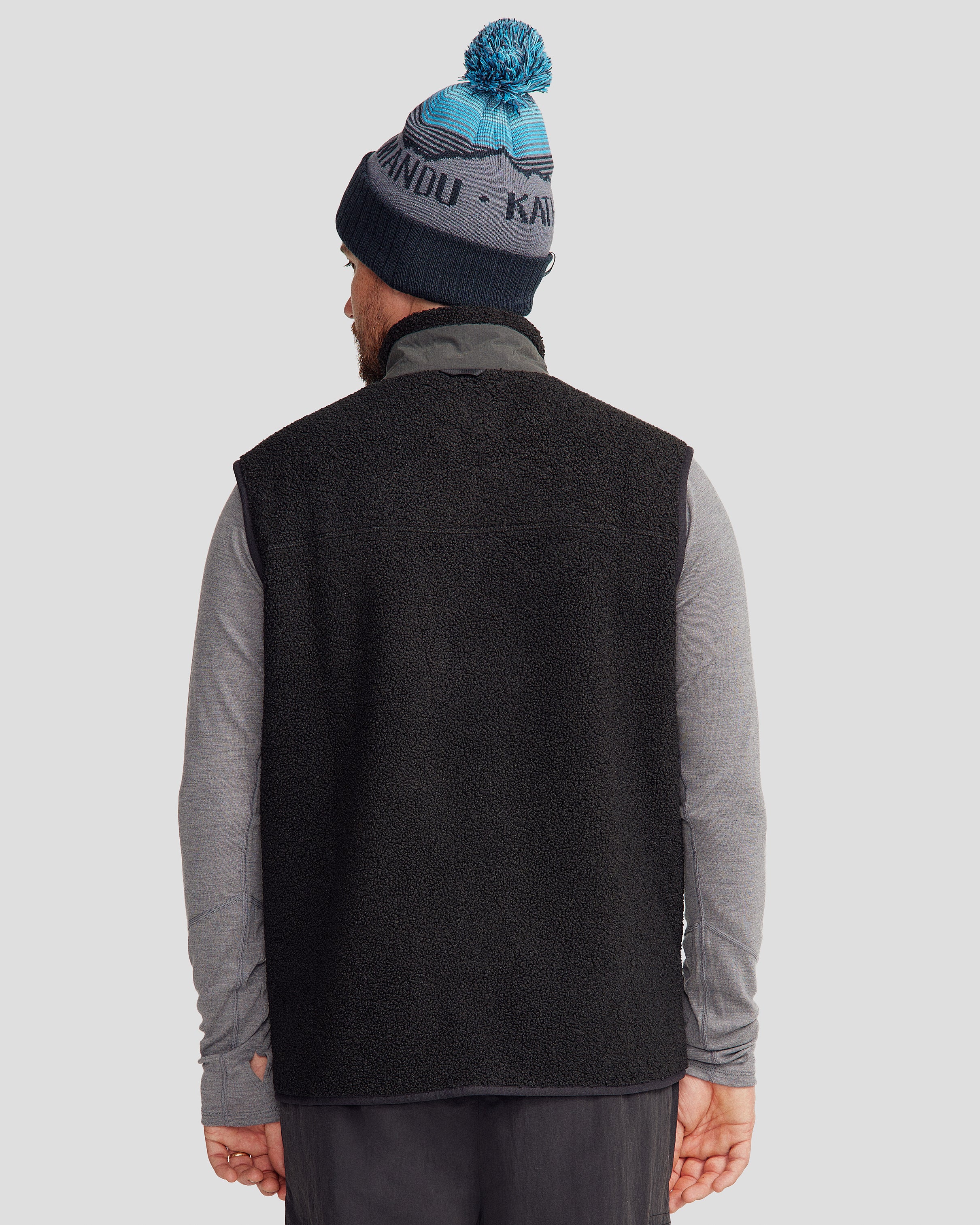 Men's High Pile Fleece Vest - Co Z Black Stingray Color - Warm Winter Layering for Outdoor Activities & Casual Wear