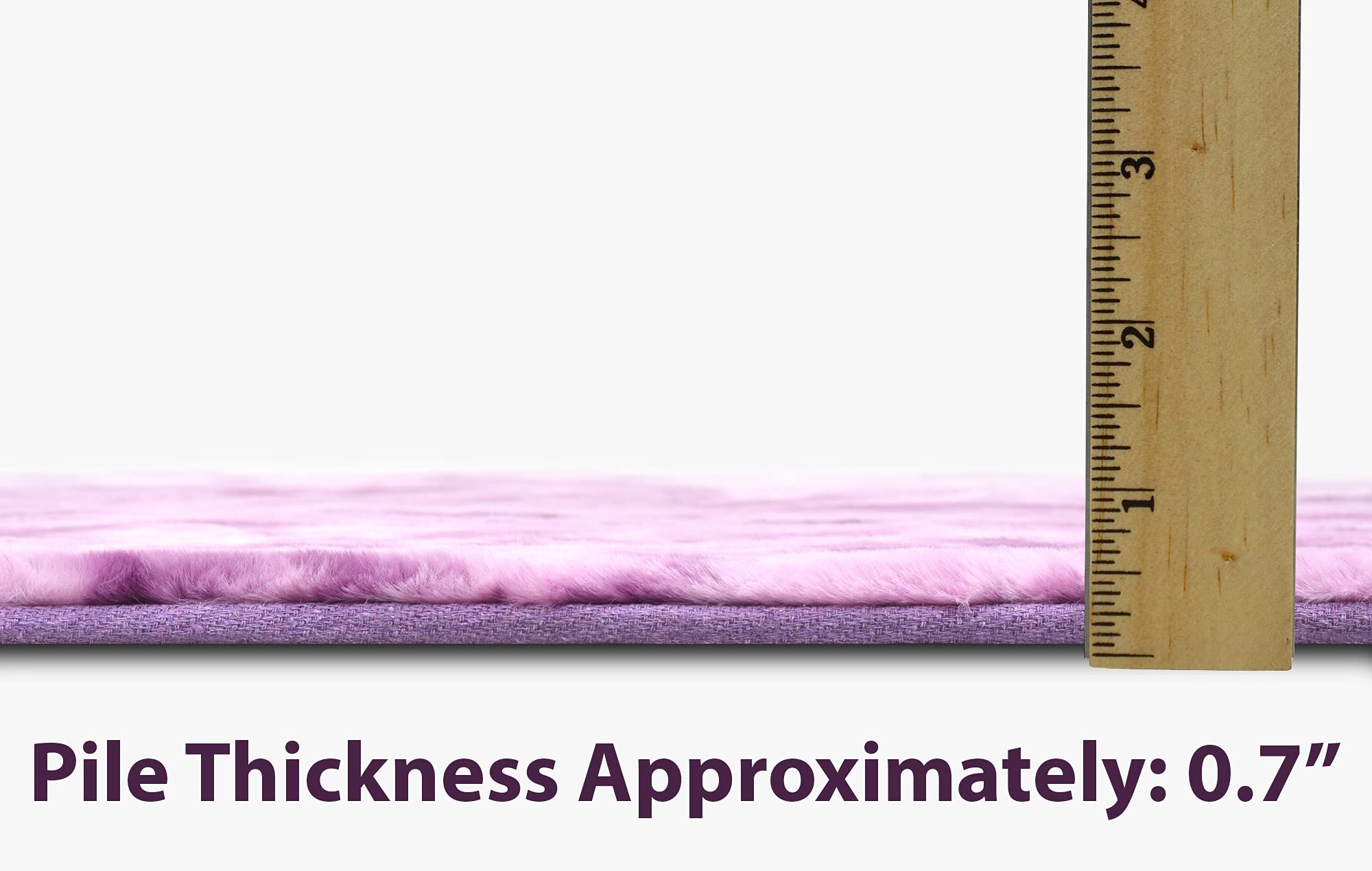 Luxury Faux Fur Shaggy Area Rug - Soft Plush Non-Slip Carpet for Living Room, Nursery & Kids Room - Modern Home Decor Floor Mat (7'x10', Purple) - Perfect for Cozy Bedrooms, Play Areas & Stylish Interior Design