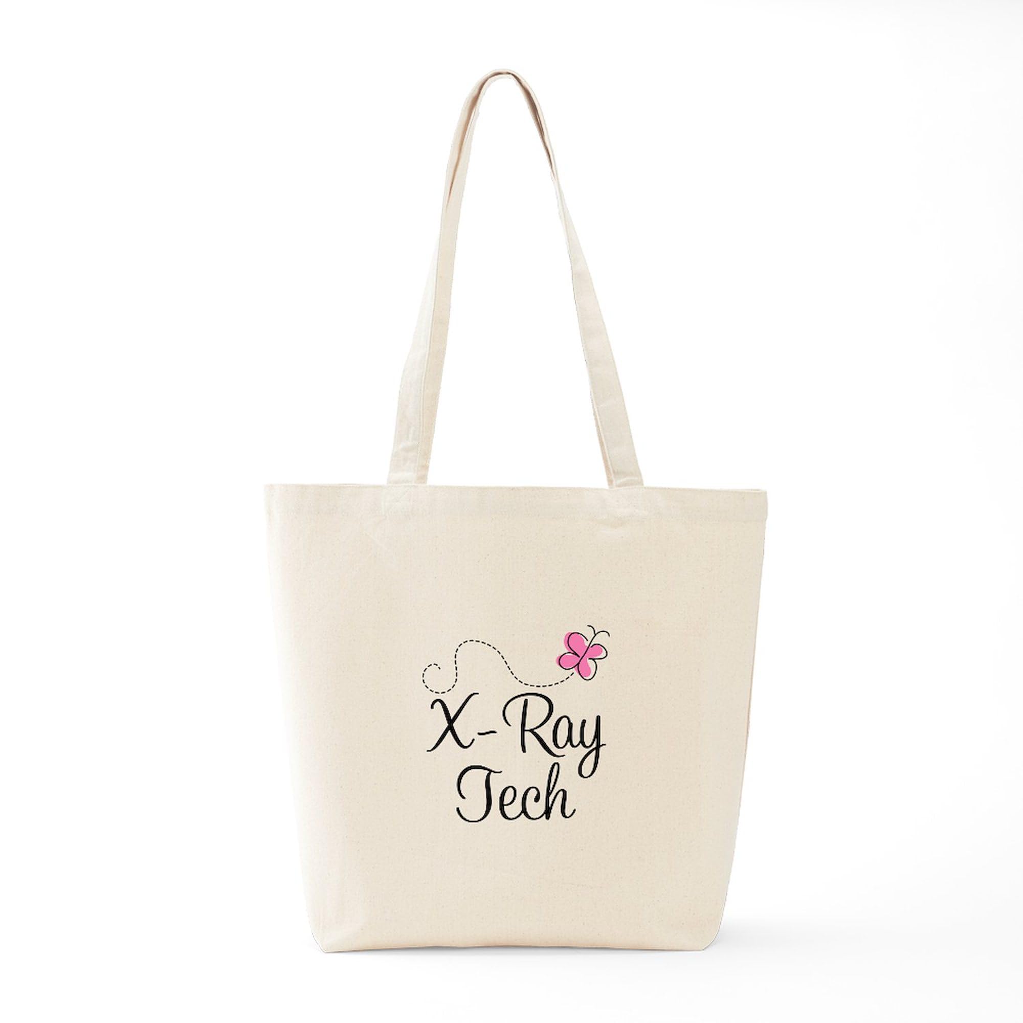 Cute X-Ray Tech Tote Bag - Natural Canvas Reusable Shopping Bag for Work & Groceries | Durable & Eco-Friendly