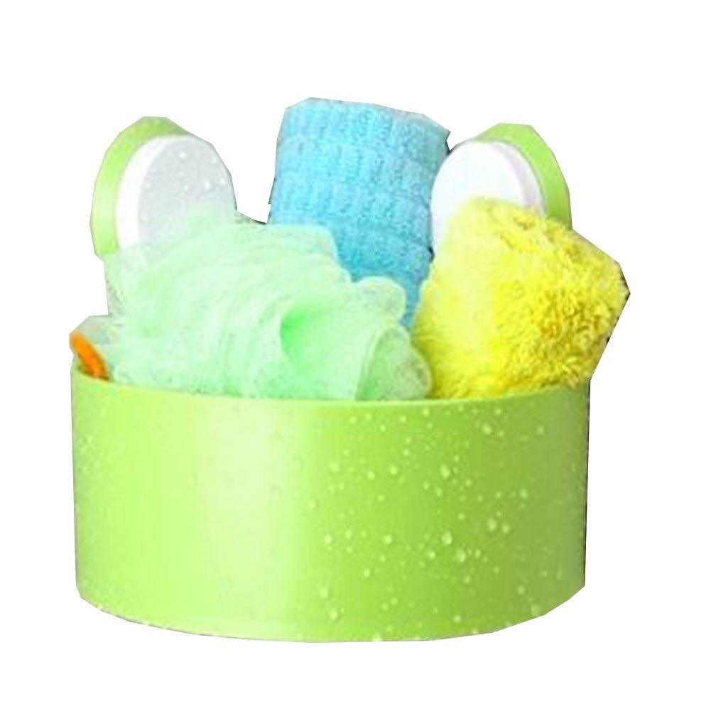 24Station Sucker Tripod Triangle Bathroom Corner Shelf - Rustproof Bathroom Storage Organizer for Shampoo, Soap & Toiletries - Space-Saving Green Corner Shelves for Showers, Bathtubs & Small Bathrooms