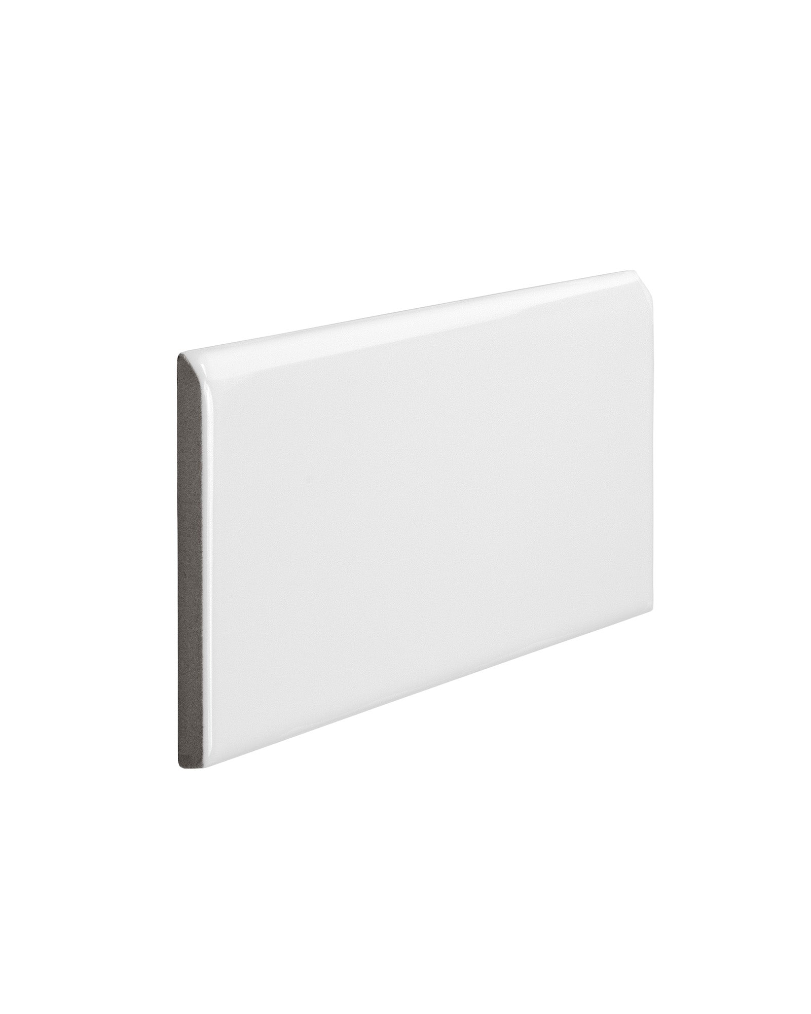 Kakel Victoria 7.5 x 15 cm White Bullnose Edge Tile - Perfect for Bathroom Walls, Kitchen Backsplashes & Shower Borders