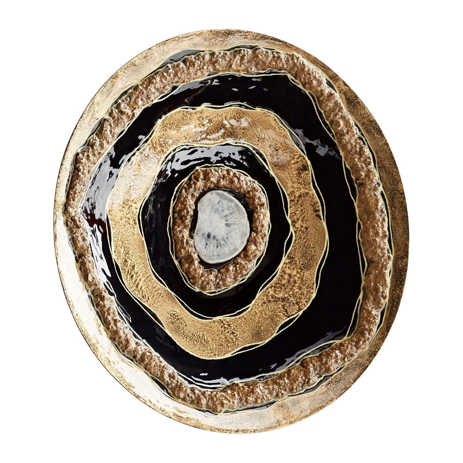 Cyan Design 11324 Skipping Rocks Wall Decor - Gold & Black Small Metal Art for Living Room, Bedroom & Office | Modern Abstract Sculpture for Home & Office Decor