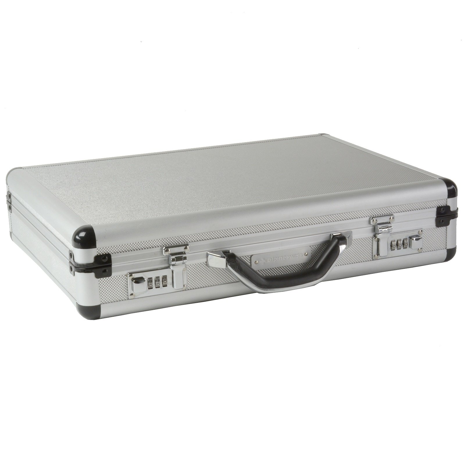 Alpine Swiss Aluminum Attache Case - Padded Laptop Briefcase with Combo Lock, Hard Sided Business Carry On for Men & Women | Perfect for Office, Travel & Business Meetings