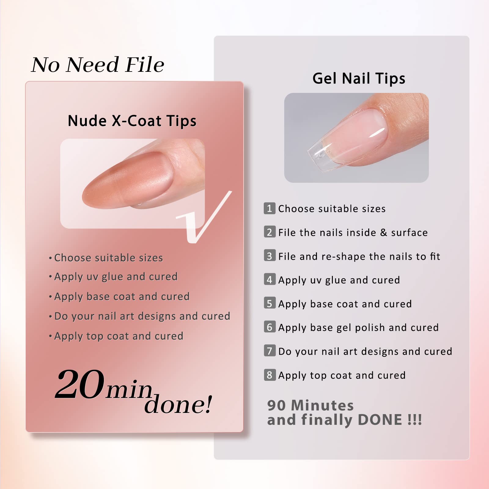 BTArtbox Almond Nail Tips - 150pcs Medium Fake Nails Kit with Soft Gel, Nail Glue, Top Coat & UV Lamp | Pre-Colored Press On Nails for DIY Nail Art | Perfect for Home Manicure, Salon Use & Special Occasions