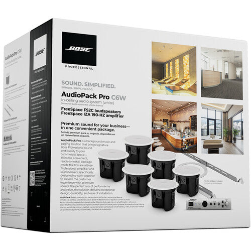 Bose Professional 888472 1210 AudioPack Pro C6 In-Ceiling Speaker System (White) - Premium Home Theater & Background Music Solution for Living Rooms, Restaurants & Offices