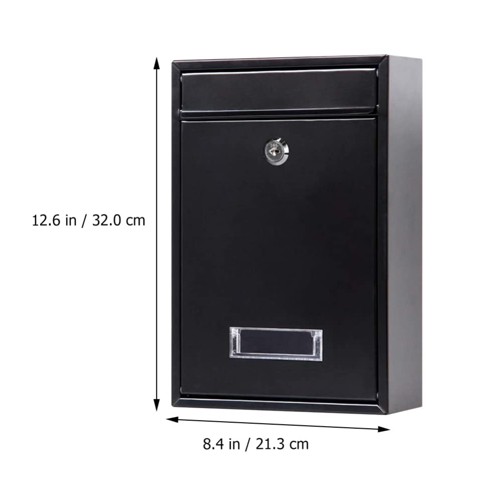 Durable Iron Mailbox for Letters, Magazines & Newspapers - Secure Outdoor Mail Storage for Home, Office & Apartment Buildings