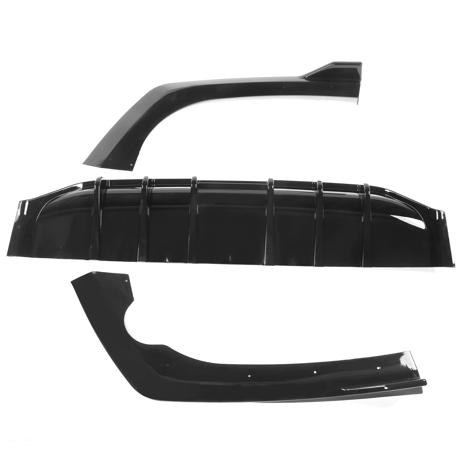 IKON MOTORSPORTS Rear Bumper Lip Spoiler for 2021-2024 Kia K5 GT-Line | Gloss Black PP Rear Diffuser | Body Kit Upgrade | Enhances Aerodynamics & Sporty Look | Perfect for Street Racing & Car Shows