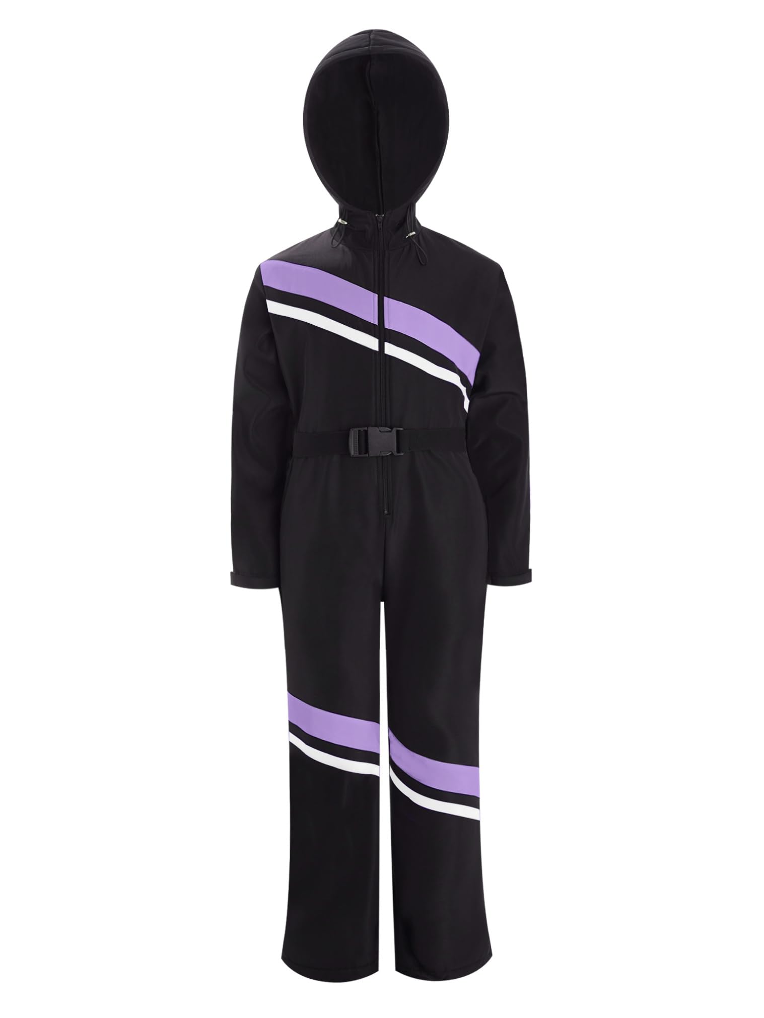 JEATHA Kids Waterproof Ski Jumpsuit - Hooded One-Piece Snowsuit with Belt for Boys & Girls | Winter Skiing, Snowboarding & Outdoor Play