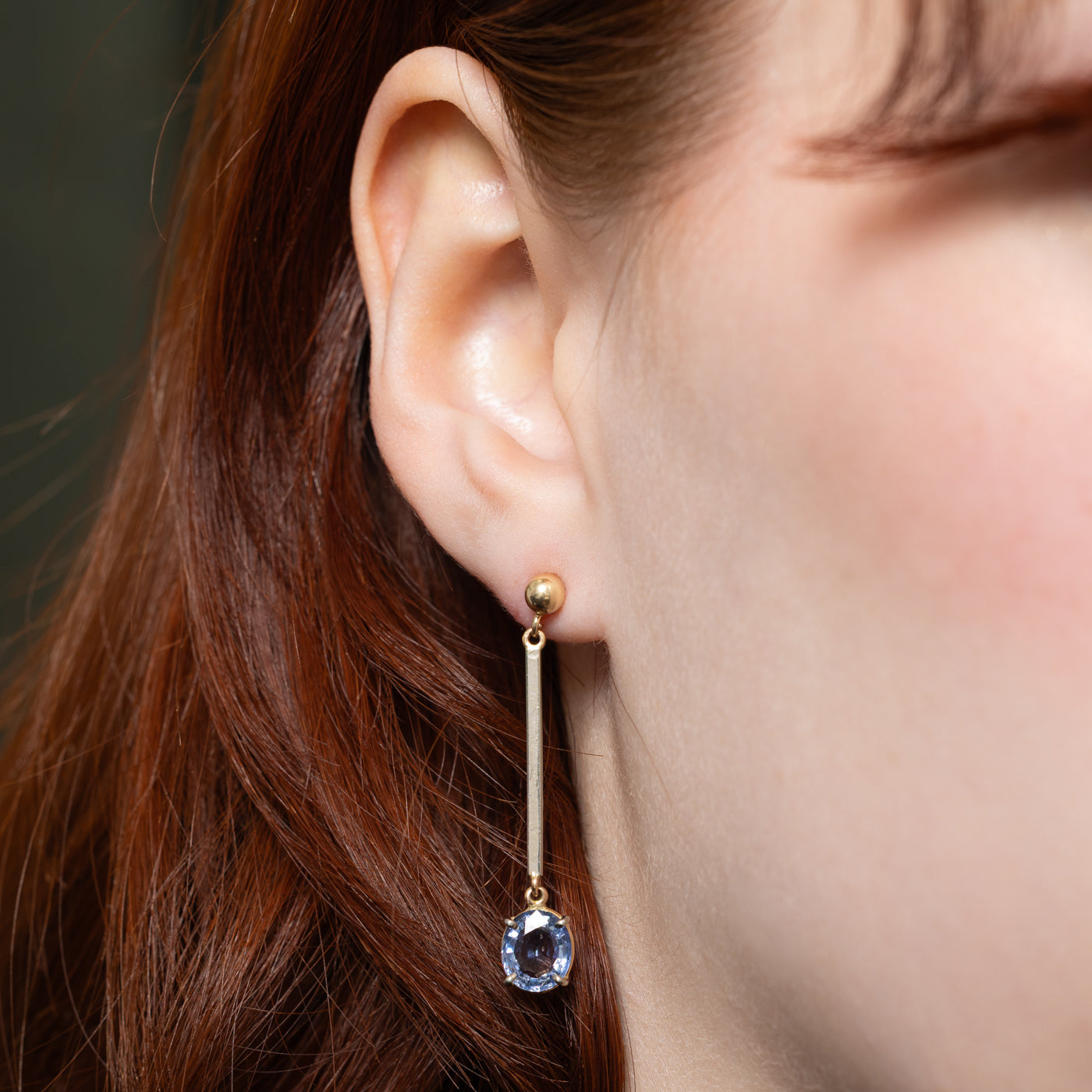 2.40ctw Oval Cut Sapphire Drop Earrings - Elegant Dangling Gemstone Jewelry for Weddings, Parties & Special Occasions