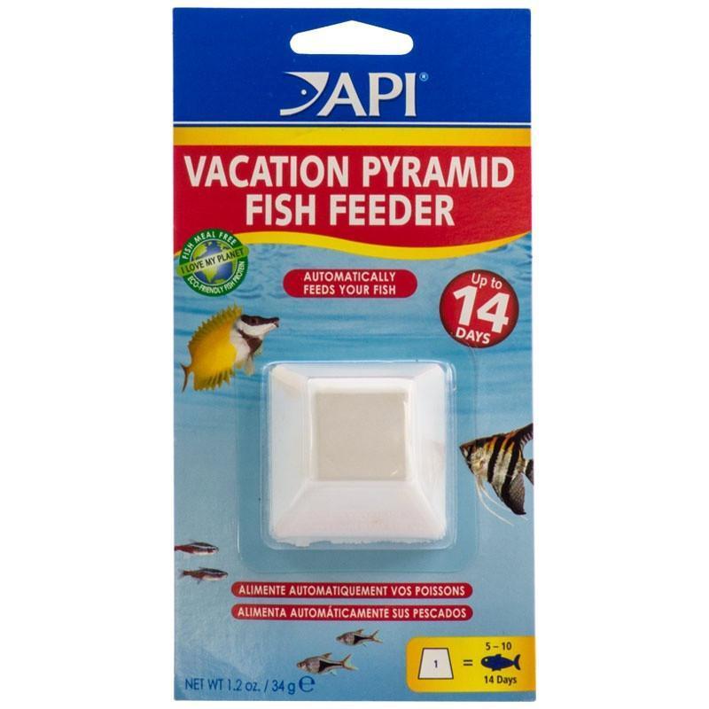 API Vacation Pyramid 14-Day Automatic Fish Feeder - Perfect for Aquariums, Fish Tanks & Vacation Care | Keep Your Fish Fed While You're Away
