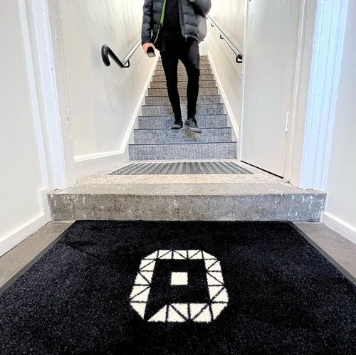 Custom Printed Plush Logo Mat - Personalized Non-Slip Welcome Doormat for Home & Office Entrance - Perfect for Housewarming Gifts & Brand Promotions