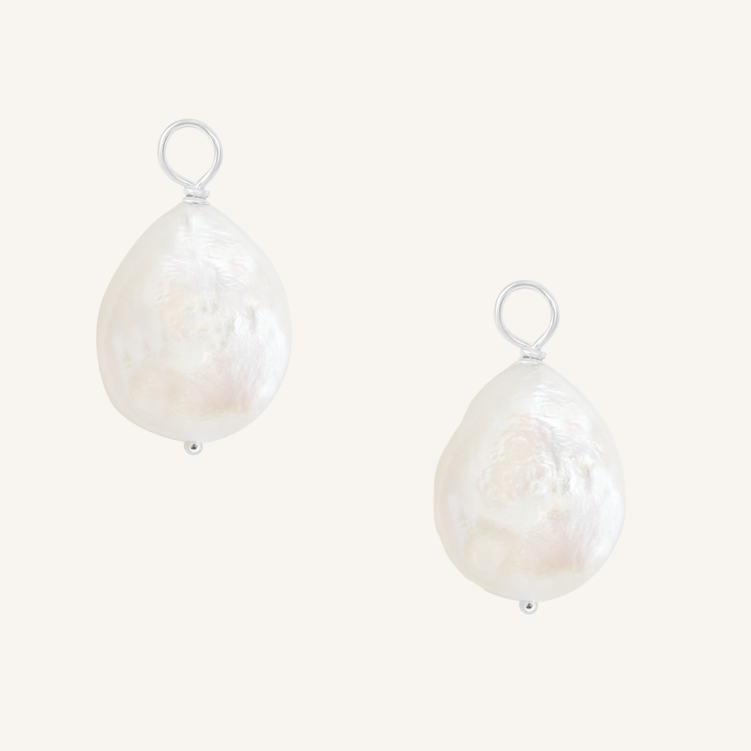 Elegant Capri Pearl Hoop Earrings Set of 2 - Perfect for Weddings, Parties & Everyday Wear