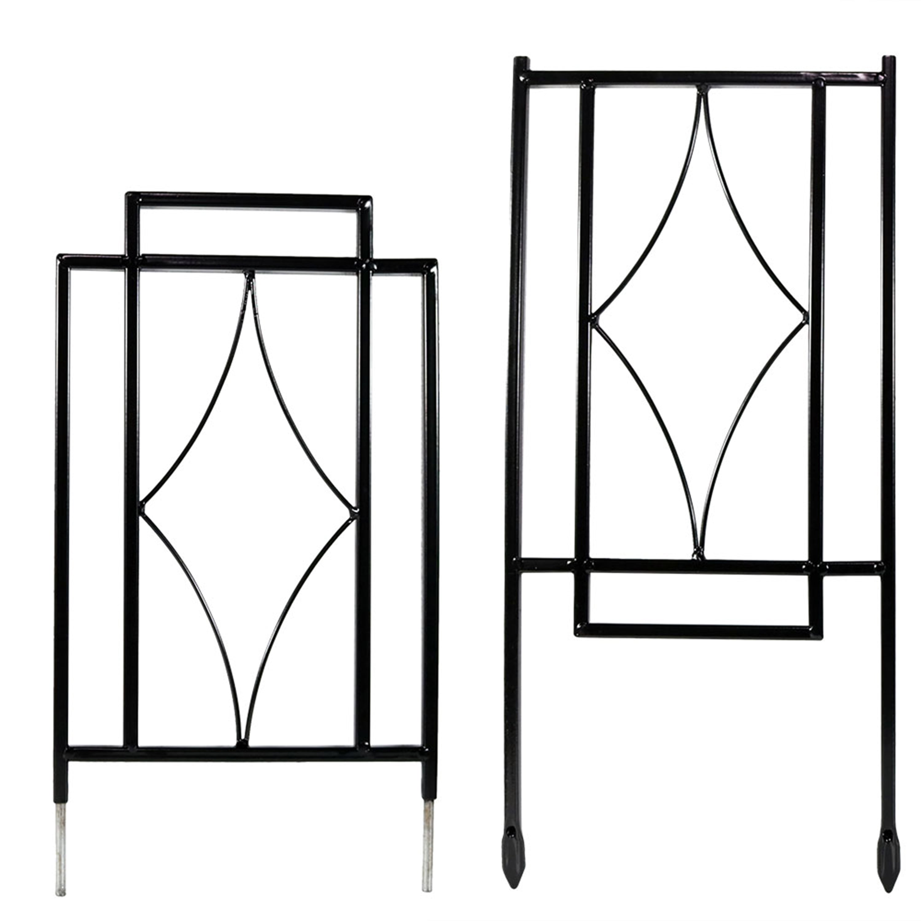 Sunnydaze 30 Inch Contemporary Metal Garden Trellis Set of 2 - Perfect for Climbing Plants, Flowers, and Outdoor Garden Decor