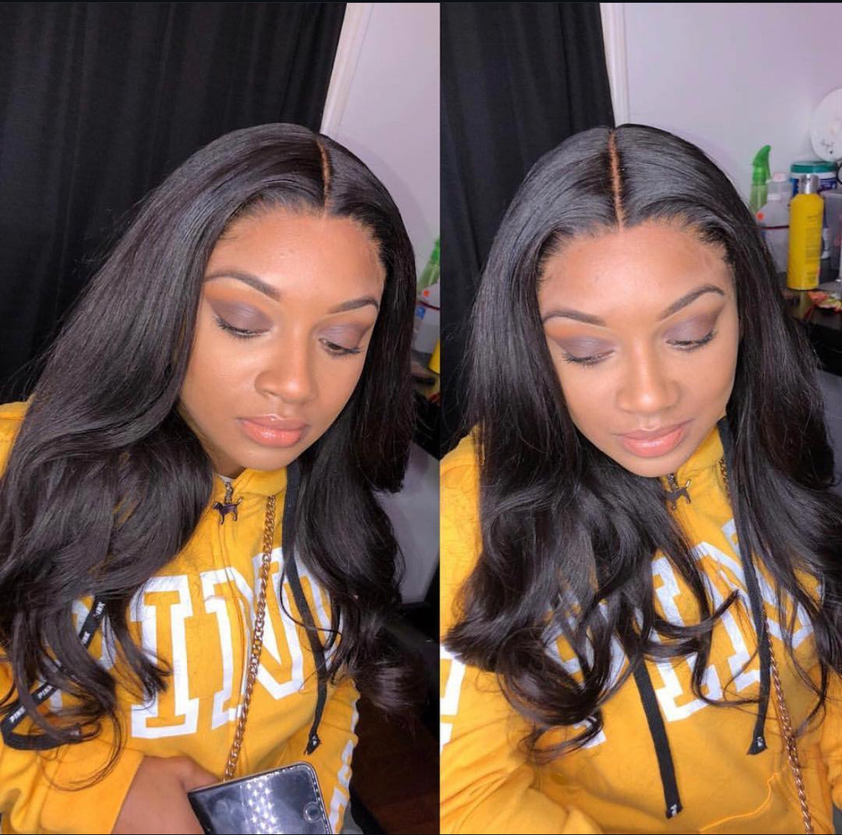 Brazilian Straight Glueless Wig - Natural Human Hair Lace Front Wig for Black Women | Perfect for Daily Wear, Parties & Special Occasions
