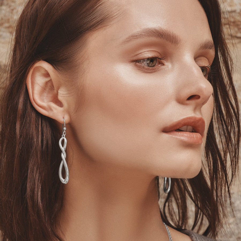 Brighton Interlok Twist French Wire Earrings – Elegant Gold-Plated Hoop Earrings for Women | Perfect for Parties, Weddings & Everyday Wear