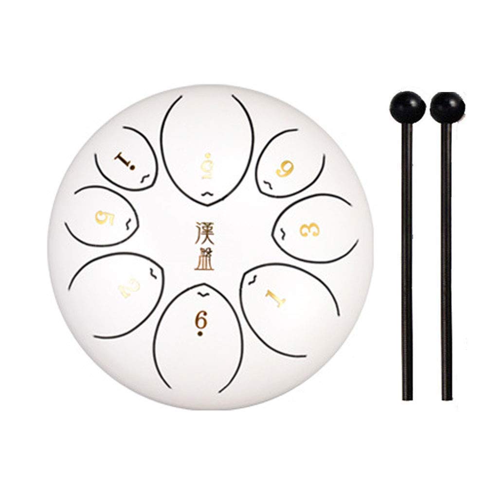 JLDN 8 Inch Steel Tongue Drum - 8-Note Handpan Drum with Mallets & Carry Bag | Percussion Instrument for Yoga, Meditation & Music Therapy | Perfect for Beginners, Sound Healing & Relaxation