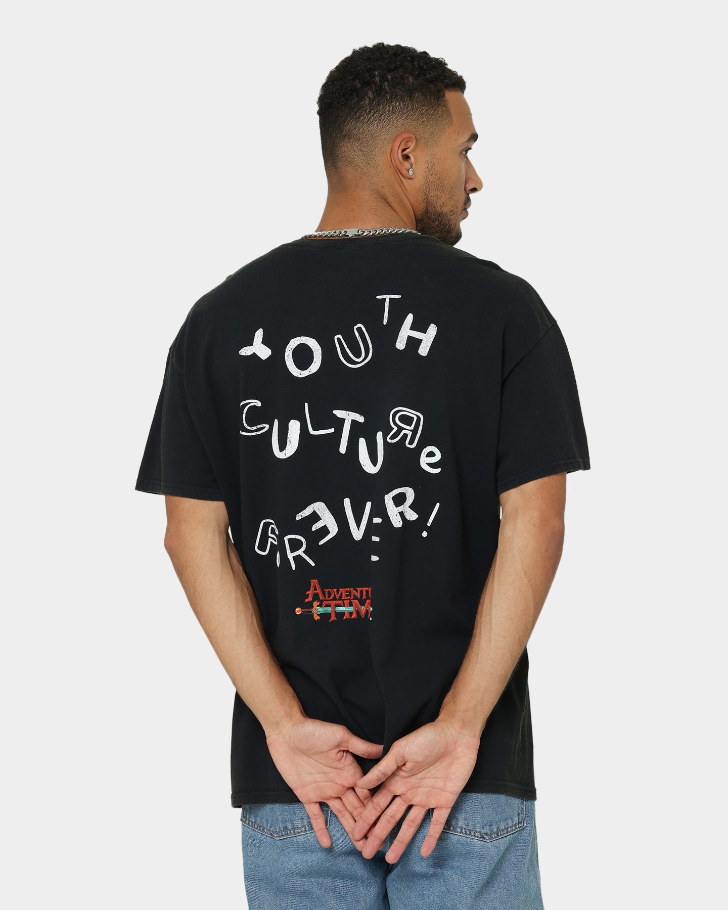 Vintage Adventure Time Finn The Human T-Shirt - Black Wash Retro Graphic Tee for Men & Women | Perfect for Cosplay, Casual Wear & Fan Gifts
