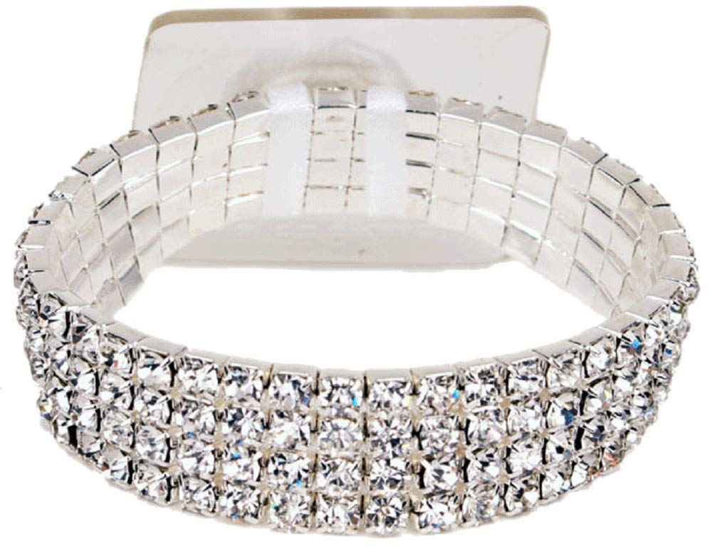 Elegant White Rock Candy Dazzle Corsage Bracelet for Women - Perfect for Garden Parties, Weddings & Special Occasions