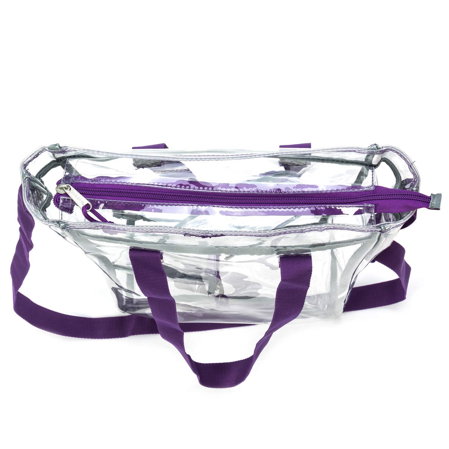 Durable Clear Tote Bag with Zipper - Heavy Duty Transparent Messenger Bag & Cosmetic Pouch | Perfect for Travel, Work, School & Shopping