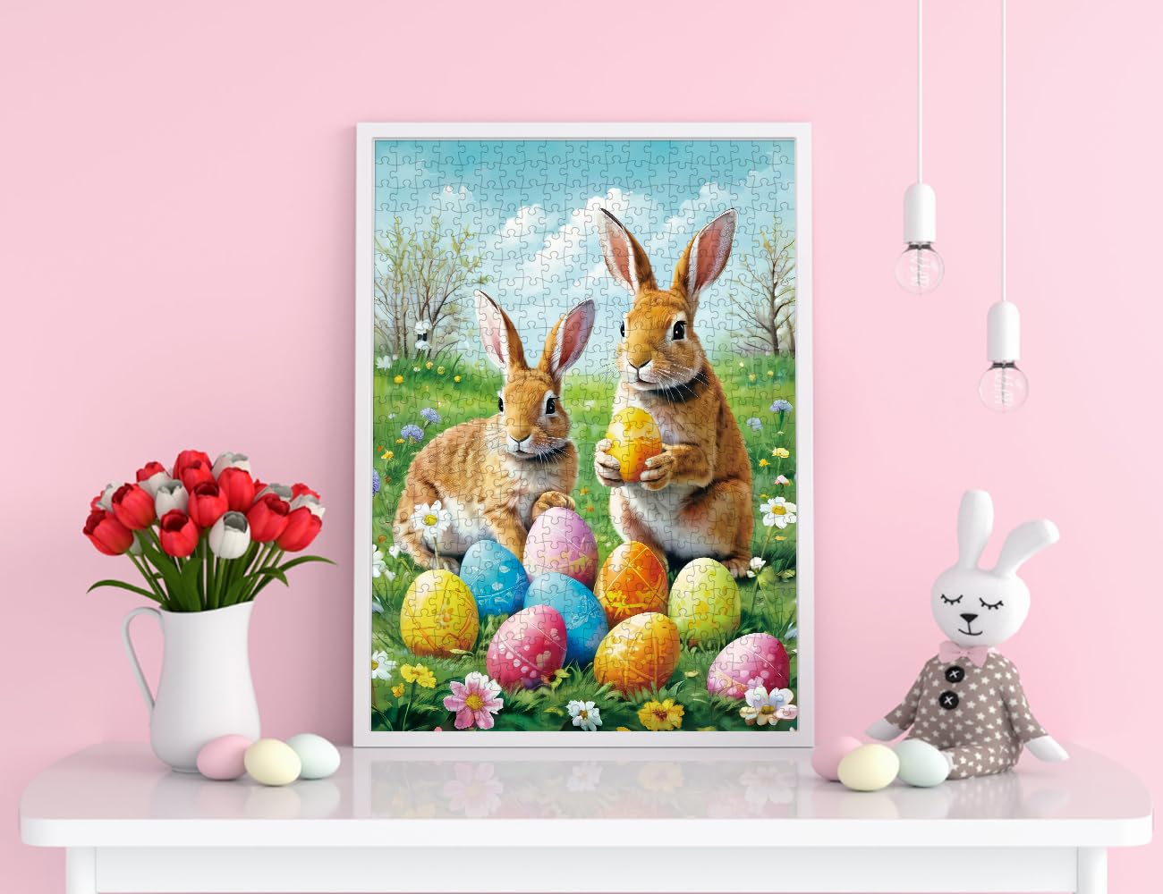 500-Piece Easter Jigsaw Puzzle for Adults, Teens & Kids - Family Fun Games with Easter Bunnies - Perfect for Easter Celebrations, Family Bonding & Holiday Activities