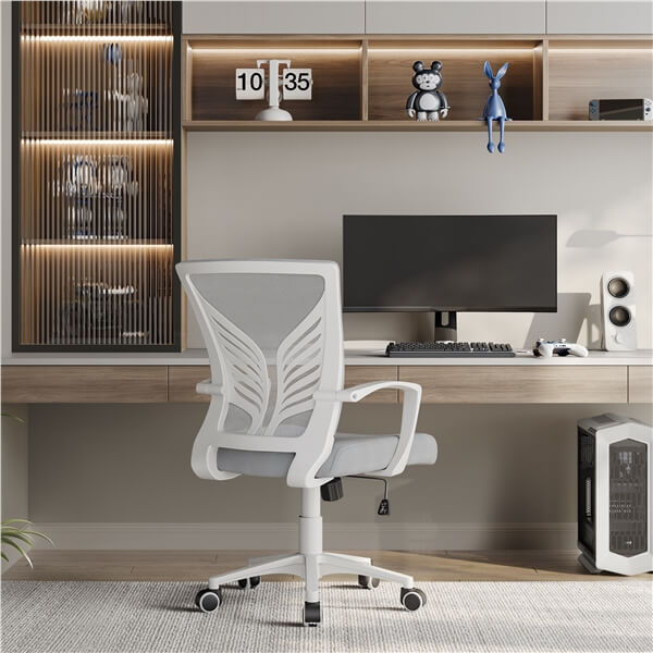 Yaheetech Ergonomic Mesh Office Chair with Adjustable Height, Swivel & Rolling Wheels - Perfect for Home Office, Gaming & Workspace Comfort