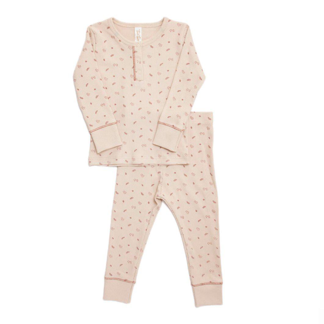Premium Pima Cotton Henley Top Set for Kids - Soft & Comfortable Little Mushrooms Print - Perfect for Casual Wear, Playdates & Family Outings
