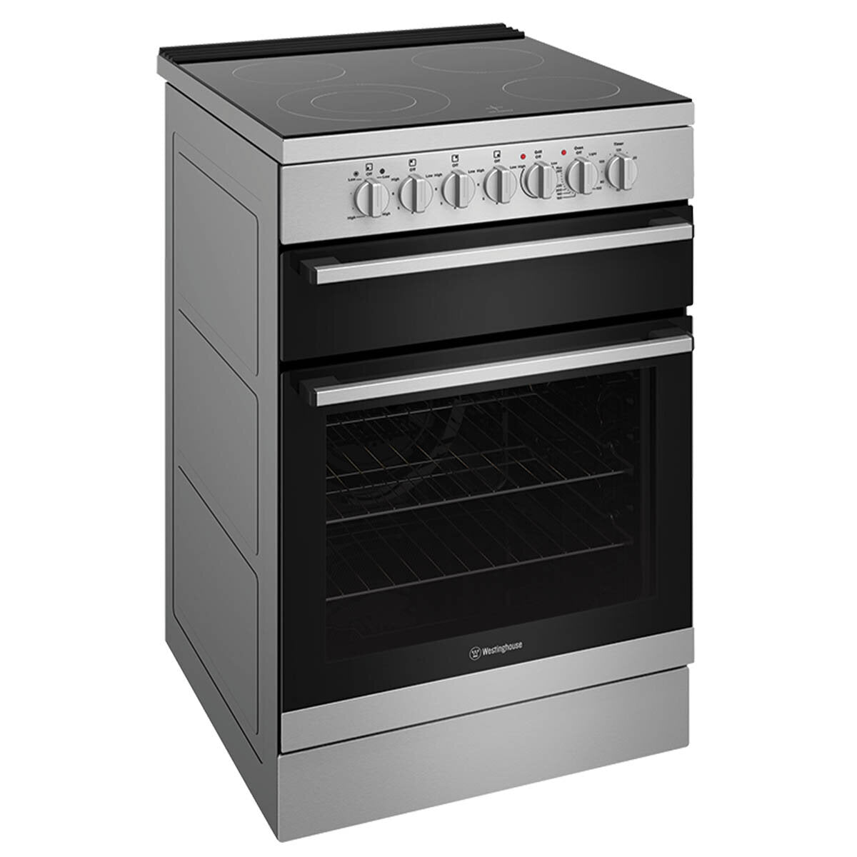 Westinghouse 60cm Freestanding Electric Fan Forced Oven with Stove - WFE642SCB for Home Kitchen Baking, Roasting & Cooking | Energy Efficient Appliance