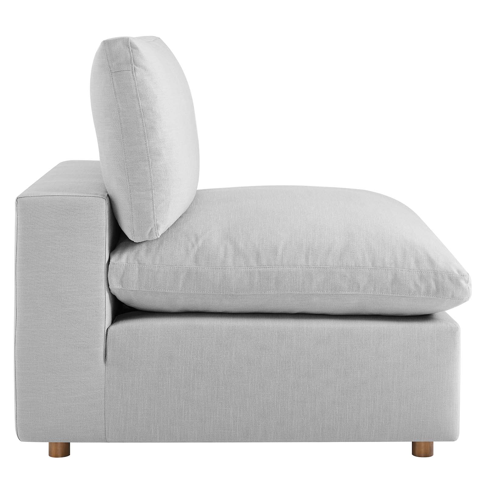 Modway Commix Down-Filled Overstuffed Upholstered 8-Piece Sectional Sofa Set - Modern L-Shaped Living Room Couch with Chaise for Home Theater & Family Gatherings