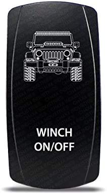 CH4X4 Rocker Switch for Jeep Wrangler JK - Winch ON/OFF Control with LED Symbol | Heavy Duty Off-Road Accessory for Winching, Lighting & 4x4 Modifications