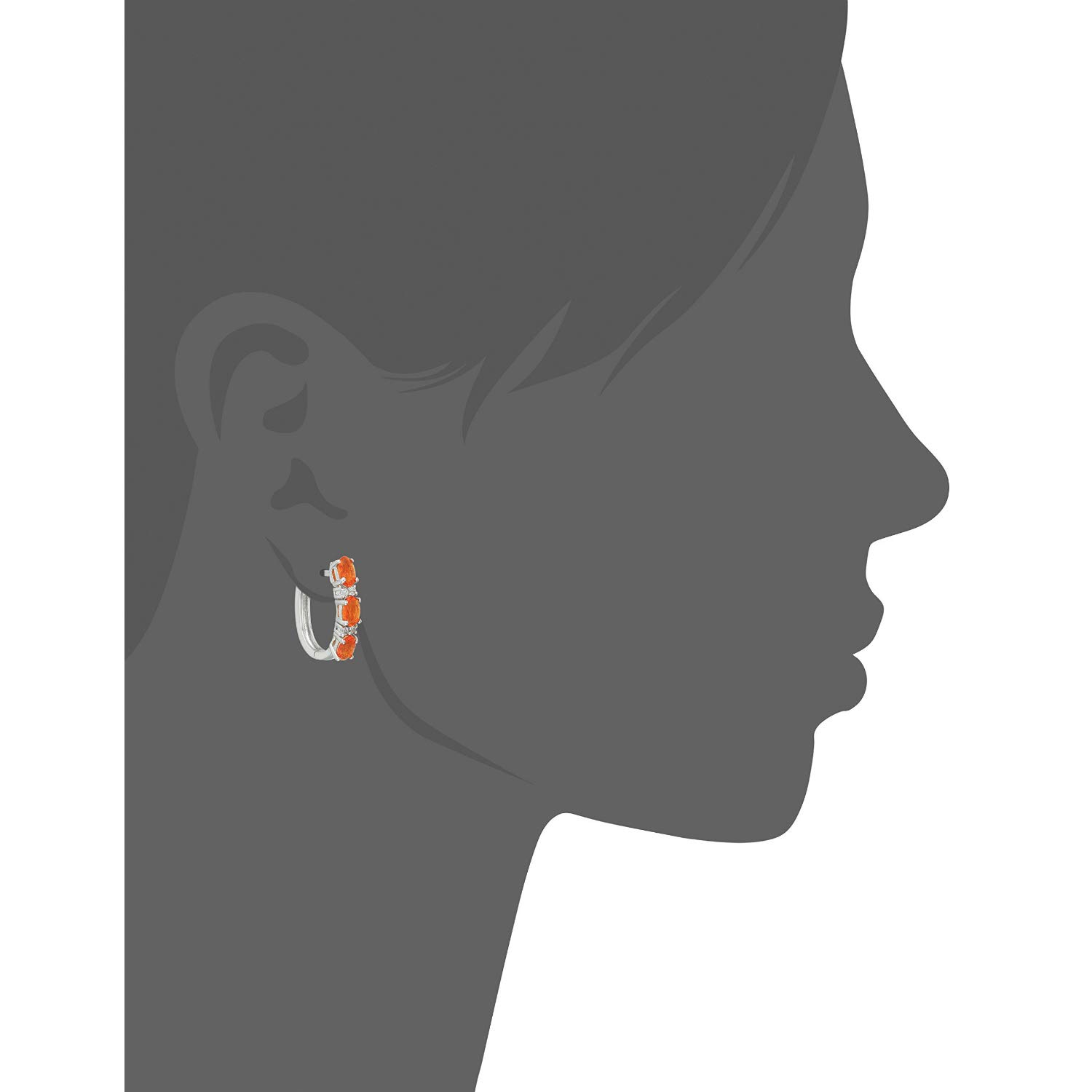 Sterling Silver Fire Opal Small Hoop Earrings for Women - Dainty & Elegant Everyday Jewelry - Perfect for Work, Date Night & Special Occasions